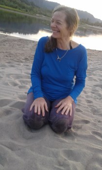 Bea Laughing at rooster rock beach sept 2016